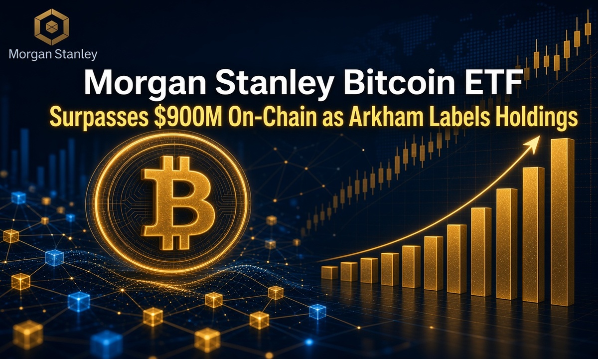 Morgan Stanley Bitcoin ETF Surpasses $900M On-Chain as Arkham Labels Holdings