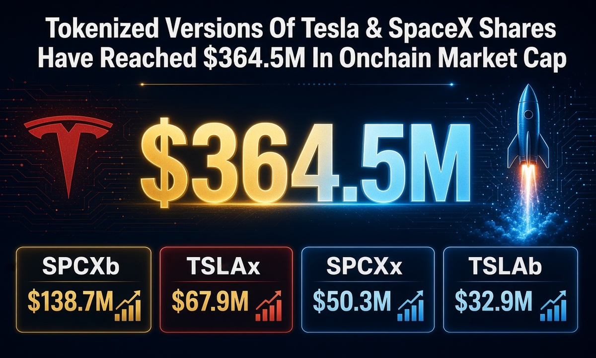 Tokenized Versions Of Tesla & SpaceX Shares Have Reached $364.5M In Onchain Market Cap