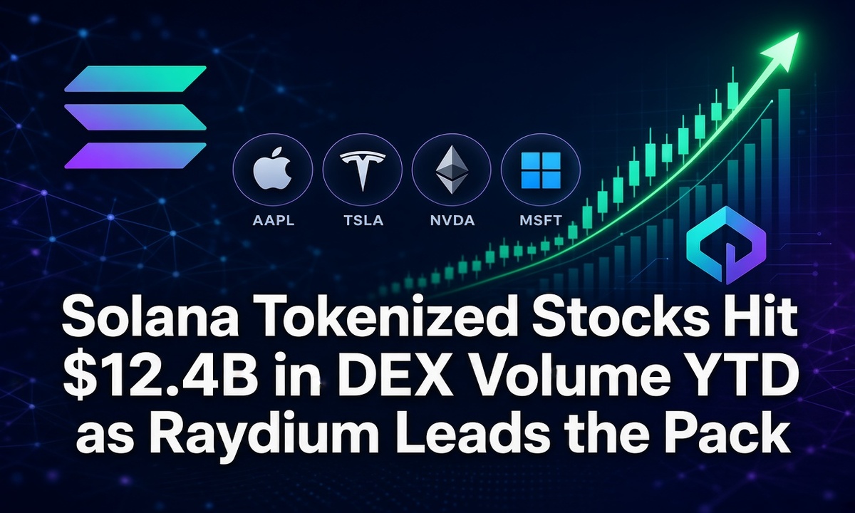 Solana Tokenized Stocks Hit $12.4B in DEX Volume YTD as Raydium Leads the Pack
