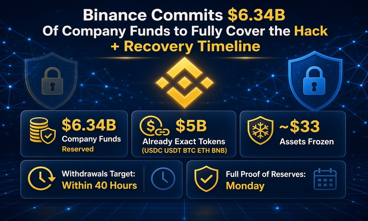 Binance Commits $6.34B Of Company Funds to Fully Cover the Hack + Recovery Timeline Binance